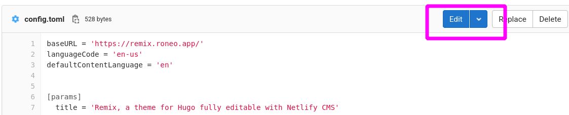 Edit a file in Gitlab