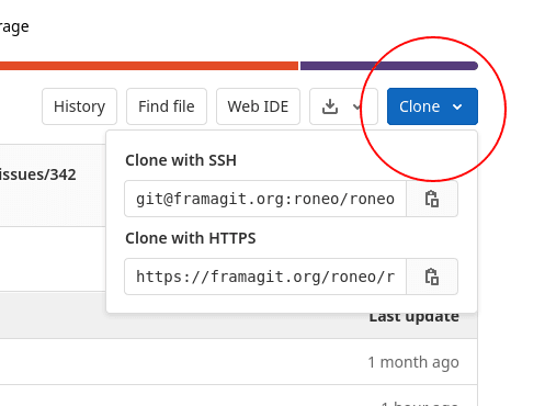 Framagit repository reference